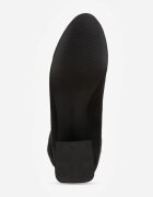 vices Botine Negre din Imitație de Piele Întoarsă cu Toc Gros cu Aplicație și cu Tijă Tip Șosetă Ravite
