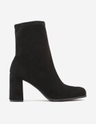 vices Botine Negre din piele întoarsă ecologică cu toc peste gleznă Evelinnis