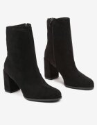 vices Botine Negre din piele întoarsă ecologică cu toc peste gleznă Evelinnis