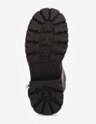 vices Botine Negre în stil moto cu manșetă răsfrântă cu Catarame Anivite