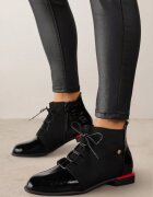 vices Botine Negre Lăcuite cu relief Ozvila