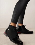 vices Botine Negre Lăcuite cu relief Ozvila