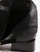 vices Botine Negre Ornamentate Imitație piele de șarpe și Cataramă Gelisa