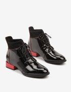 vices Botine Negre-Roșii cu șiret Lăcuite Nuzzasa
