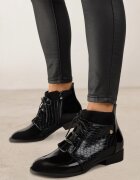 vices Botine Negre Șiretați în Stil Elegant Viellie