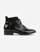 vices Botine Negre Șiretați în Stil Elegant Viellie