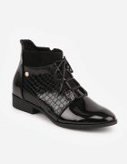 vices Botine Negre Șiretați în Stil Elegant Viellie