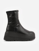 vices Botine Negre Slip-on cu Platformă Stil Cyber Nilvessa