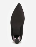 vices Botine negre slip-on cu toc clepsidră decorate cu zirconii Chrisea