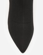 vices Botine negre slip-on cu toc clepsidră decorate cu zirconii Chrisea
