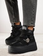 vices Botine Negre Stil Sneakers cu Platformă Afirriva