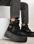 vices Botine Negre Stil Sneakers cu Platformă Afirriva