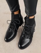 vices Botine Negre Tip Bocanci cu Model de Crocodil Alerriva