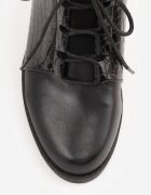 vices Botine Negre Tip Bocanci cu Model de Crocodil Alerriva