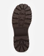 vices Botine Negre Worker Decorate cu Aplicație Metalică la Carâmb Maro