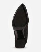 vices Botine Negru-Auriu Elegante cu toc gros cu carâmb tip șosetă Rasoria