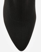 vices Botine Negru-Auriu Elegante cu toc gros cu carâmb tip șosetă Rasoria