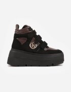 vices Botine Negru-Maro Stil sneakers cu Platformă Afirriva