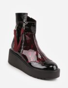 vices Botine Negru-Roșii Lăcuite pe Platformă și Toc Pană Gamillia