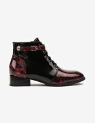 vices Botine Negru-Roșu Decorate Cu Cataramă Gelisa