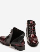 vices Botine Negru-Roșu Decorate Cu Cataramă Gelisa