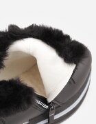 vices Botine Sneakers Negre cu Talpă Groasă cu Blăniță Biqilee
