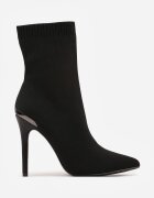 vices Botine stil șosetă Negre cu toc stiletto cu vârf ascuțit Brettalie
