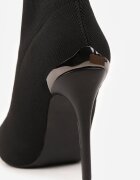 vices Botine stil șosetă Negre cu toc stiletto cu vârf ascuțit Brettalie