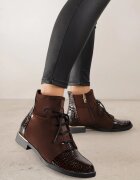 vices Botine Tip Ghete Maro cu inserții embosate Afridda