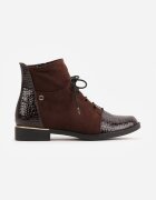 vices Botine Tip Ghete Maro cu inserții embosate Afridda