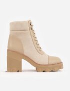 vices Botki Bej pe Toc gros și Platformă cu Inserții Decorative Ezisha