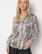vices Cămașă gri satin cu model de șarpe Reslida
