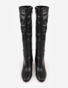 vices Cizme Elegante Negre cu Toc Gros decorate cu Inserție Metalică Ranitta