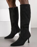 vices Cizme Elegante Negre cu Toc Stiletto din Imitație de Antilopă Izanori