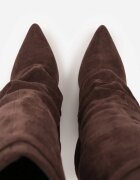 vices Cizme Maro cu toc gros cu carâmb încrețit imitând cracul pantalonului Rittia