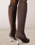 vices Cizme Maro cu Toc Kitten cu Tiv Elastic Asenella