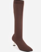 vices Cizme Maro cu Toc Kitten cu Tiv Elastic Asenella