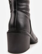 vices Cizme Negre cu Toc stil militar Afurrive