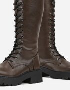vices Cizme Negre Grunge în Stil Muncitorilor Maro
