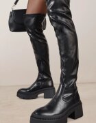 vices Cizme Negre Înalte cu Carâmb Mulat în Stil Grunge Dillie