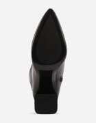 vices Cizme Negre Mulate pe Toc Geometric Metalic cu Vârf Ascuțit Nettania