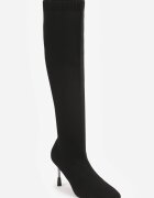 vices Cizme tip șosetă Negre Elegante cu toc stiletto cu Zirconii Nicebia