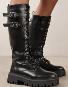 vices Cizme Worker Negre cu Catarame Decorative Enorpie