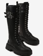 vices Cizme Worker Negre cu Catarame Decorative Enorpie