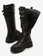 vices Cizme Worker Negre cu Catarame Decorative Enorpie