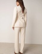 vices Costum cu sacou cambrat cu cataramă și pantaloni cu cusături decorative Deroya Bej