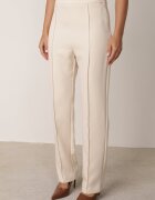 vices Costum cu sacou cambrat cu cataramă și pantaloni cu cusături decorative Deroya Bej