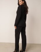 vices Costum cu sacou cambrat cu cataramă și pantaloni cu cusături decorative Deroya Negru