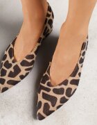 vices Escarpini Leopard cu toc cu branț din piele naturală Vikirasse