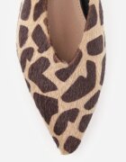 vices Escarpini Leopard cu toc cu branț din piele naturală Vikirasse